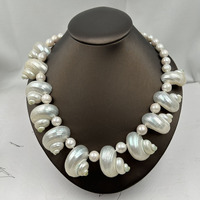 Collier ras du cou de 18 pouces en perles d'eau douce Edison 100 % naturelles, forme pomme de terre, 9 mm, qualité AA, avec fermoir en laiton plaqué or 18 carats, pour femme, grande taille