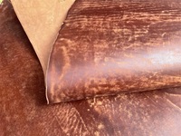 Cuir véritable de vachette tanné végétal vintage givré, couleur personnalisée, 2-2,5 mm, cuir véritable, tissu en cuir