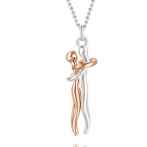 Collier <span class=keywords><strong>de</strong></span> couple romantique pour la Saint-Valentin, collier avec pendentif <span class=keywords><strong>de</strong></span> couple enlacé, vente en gros - Product Image 5