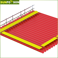 Güneş çiftlik PV sistemi çatı güvenliği için endüstriyel çatı geçit Mat fiberglas ızgara güvenli erişim podyum