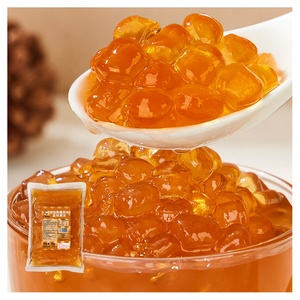 1kg sẵn sàng để ăn hổ phách Hương vị caramel pha lê BOBA Konjac thạch bóng cho thành phần trà bong bóng - Product Image 1