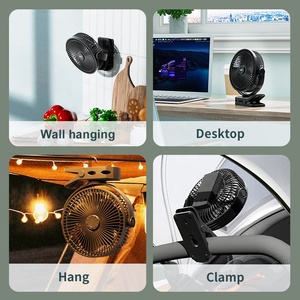 Điện Bàn Pin Powered USB Có Thể Sạc Lại Tốc Độ Tự Nhiên Gió Làm Mát Clip Fan - Product Image 4