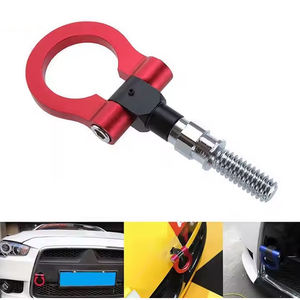 Universale per <span class=keywords><strong>BMW</strong></span> E <span class=keywords><strong>1</strong></span> serie 3 X5 X6 in alluminio nero per Auto gancio paraurti Auto rimorchio anteriore posteriore gancio traino per Auto - Product Image 4