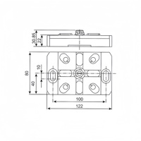 Kit de règle de serrage 3R-209-860.3 en acier inoxydable 860x86x36mm pour système 3R Wire EDM HE-R06810.3