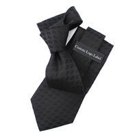 Cravate en Soie Tissée Unie 100% Soie pour Homme, Vente en Gros Chine, Logo Personnalisé Franc-Maçon, Cravates Noires