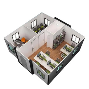 Casa Contenedor Plegable y Expandible de 2 Dormitorios, Moderna, de Lujo, Transpirable, con Panel Sándwich de Acero Prefabricado, para Oficina en Casa - Product Image 5