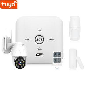 <span class=keywords><strong>Centrale</strong></span> d'alarme domestique sans fil GSM avec contrôle par application Smart Life, passerelle WIFI Tuya, homologuée CE et RoHS - Product Image 1