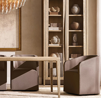 Table à manger nordique contemporaine en bois massif, design moderne en placage de chêne, écologique et durable, style croissant, pour appartement et hôtel