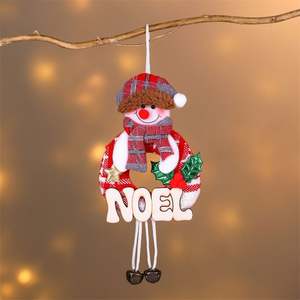 Santa Snowman Tuần Lộc gấu gỗ chữ tag Cây giáng sinh trang trí với mặt dây chuông giáng sinh bóng & cây đồ trang trí - Product Image 4