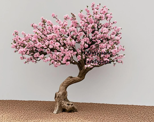 Nouvel an chinois artificiel fleur de prunier 2M de haut <span class=keywords><strong>Mei</strong></span> <span class=keywords><strong>Hua</strong></span> avec des fleurs roses coupe-vent pour la décoration de centre commercial extérieur tailles personnalisées - Product Image 4