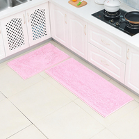 Tapis de cuisine moderne 100 % polyester, ensemble de 2 pièces, moelleux, anti-fatigue, à poils coupés, tissé, lavable, directement de l'usine
