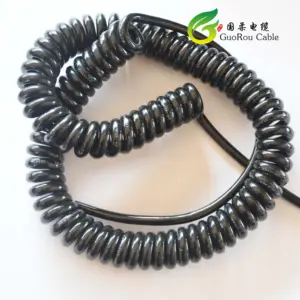 2022 hot sale high quality spiral coiled wire flexible retractable cable
