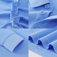 Polo à manches longues pour homme avec logo personnalisé - Tissu respirant en coton, couleur unie, idéal pour le golf et le travail