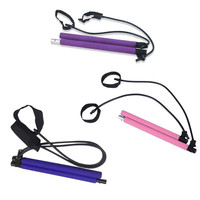 Accessoires d'exercice amovibles Yoga Stick Pilates Bar Kit avec bande de résistance réglable
