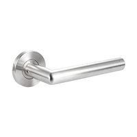 Poignée de porte robuste en acier inoxydable satiné avec points antidérapants décoratifs, poignée creuse pour toilettes