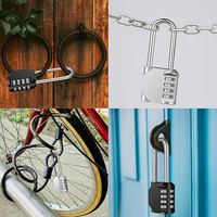 Cadenas de sécurité à combinaison à 4 chiffres en alliage de zinc poli de haute qualité et durable de l'usine AJF pour armoire de gym/vestiaire - Nouveauté !