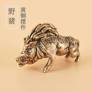 Adornos Artesanales Retro de Cobre Puro con Diseño de Jabalí Salvaje - Product Image 3