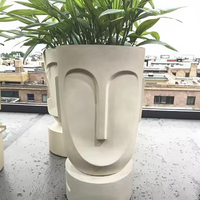 Nouveau design Pot de fleurs en Fiberclay pour visage humain avec trou de drainage pour la maison, le jardin et le sol.