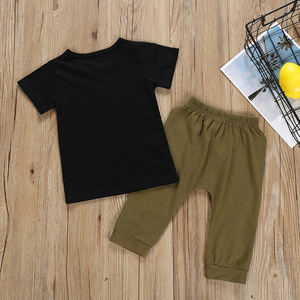 Bebé NIÑOS 2 pcs conjunto imprimir ropa de verano de algodón Niño traje de verano niño traje - Product Image 3