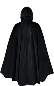 Cape noire médiévale avec capuche Costumes Renaissance Cosplay <span class=keywords><strong>Knight</strong></span> tunique gothique sorcière fête Cape - Product Image 2