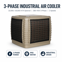 Refroidisseur d'air évaporatif JHCOOL 22000cmh à grand débit d'air, faible consommation