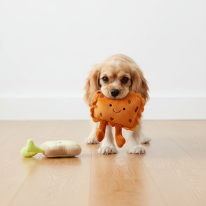 Juego de Juguetes de Peluche para Perros con Forma de Rebanada de Pan, Helado, Chocolate y Galleta - Juguetes Interactivos para Perros Pequeños, Juguetes con Sonido para Mascotas - Product Image 5