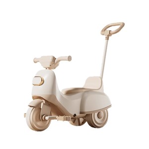 Triciclo para niños de 2 a 4 años con ruedas de espuma plástica, bicicleta deslizante con empuje manual, con luces y música, coche de juguete. - Product Image 5