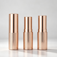 Tube vide pour rouge à lèvres en aluminium et plastique or rose, 12,1/12,7 mm, avec logo personnalisé, pour emballage cosmétique – Vente en gros