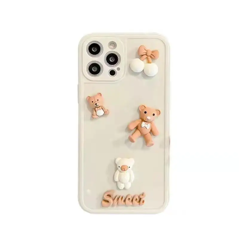 Cute Girl Style Camera Protection Back Cover shockproof Silicone TPU Phone case For iPhone 13 12 11 14 Pro Max