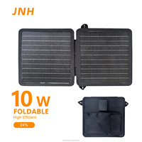 Panneau solaire monocristallin pliable 10W, résistant aux intempéries, module PV portable pour la charge de dispositifs mobiles en extérieur et en sac à dos