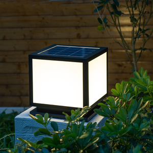 防水设计金属花园现代大门太阳能灯支柱