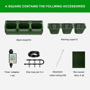 Sistema di Giardino Verticale Ecologico a 3 Fori, Fioriere da Parete <span class=keywords><strong>per</strong></span> Coltivare Erbe, Verdure e Fiori - Product Image 5