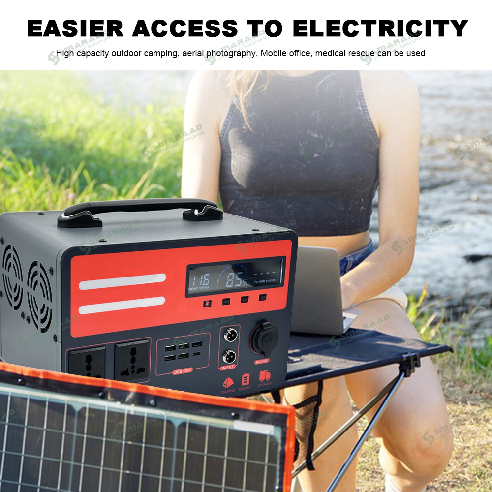 Lithium Battery 600W 900W 1200W Off-grid Portable Solar Generator 12V Cell Power Station Emergency Power Supply · image 5
