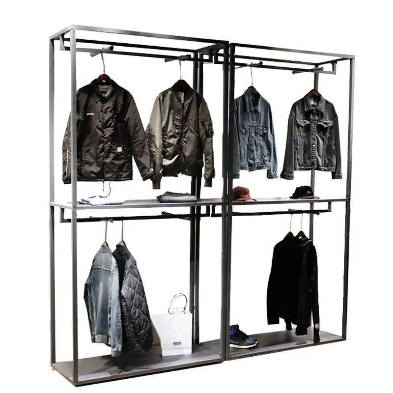 Men's and women's clothing store iron rack clothes rack