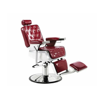 Fauteuil de Barbier Hydraulique Style Mid-Century en Acier Inoxydable, Pivotant et Inclinable, pour Salon Commercial, Hommes, École et Utilisation Extérieure - En Promotion