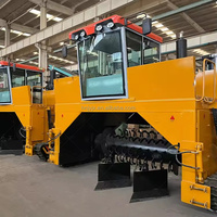 Tourneuse de compost de type mobile pour ligne de production de fermentation de résidus de biogaz de déchets agricoles alimentaires