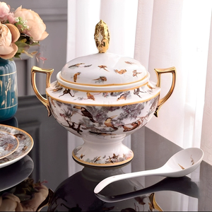Wholesale Bone China Ceramic Plate <b>Sets</b> <b>Dinnerware</b> Luxury Porcelain Dinner Designer <b>Dinnerware</b> <b>Set</b> <b>for</b> Home - Product Image 2