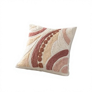 Abstract Tufted <b>Throw</b> Boho <b>White</b> Color Pillowcase Home Decorative 45*45cm Square Cushion Cove Eco-Friendly Custom OEM Wholesale - Product Image 1