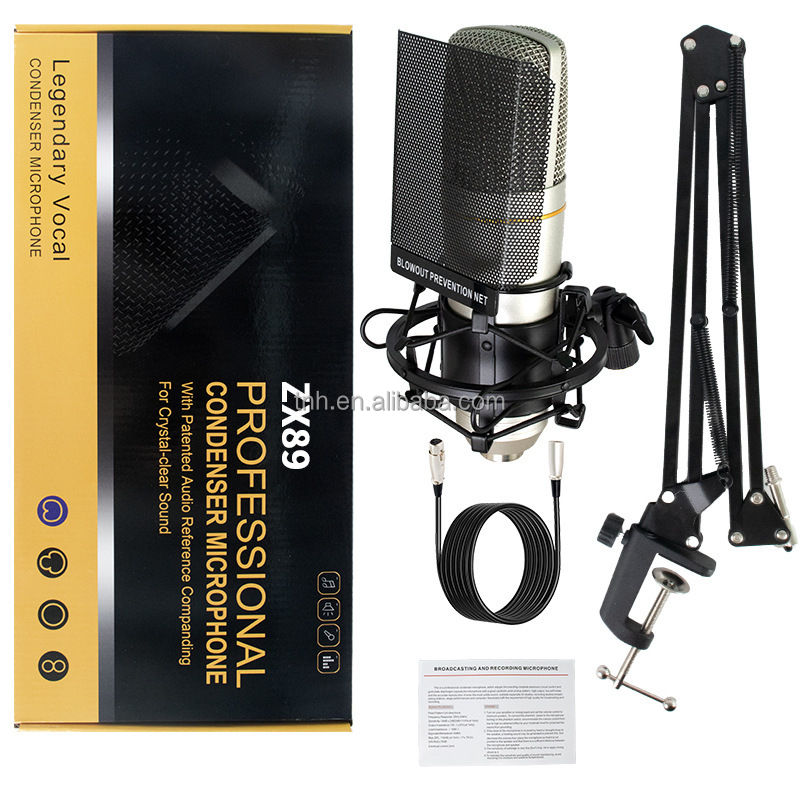 CM-ZX89 Professional Condenser Microphone for Gaming & Karaoke
