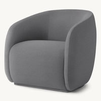 Italia Diseño Patio al aire libre Jardín Sofás Conjuntos Hotel de lujo Muebles de exterior Totalmente Tapicería Fresno Silla giratoria al aire libre