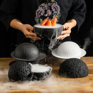 Lune Céramique Ciment <span class=keywords><strong>Sushi</strong></span> Assiette Glace Sèche Saumon Poisson Sashimi Bol de Service Fête Spectacle Assiette <span class=keywords><strong>Club</strong></span> Restaurant Vaisselle - Product Image 2