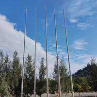 Mât de drapeau personnalisé en acier galvanisé de 60 m, grand mât conique de 200 pieds en acier inoxydable, qualité supérieure pour drapeaux d'extérieur