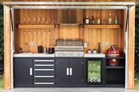 Cuisine extérieure modulaire BAINENG en acier inoxydable, armoire de cuisine extérieure et îlot de cuisine, armoire de rangement, ensembles d'armoires complets