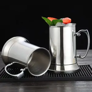 Stainless Steel beer mug Pint Tankard 450ml beer mug insulated thermos portable coffee cups thermals
