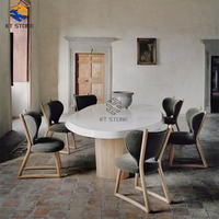 Table à manger en marbre de taille standard KT STONE – Qualité fiable, ambiance élégante, largement utilisée pour la salle à manger domestique et les applications commerciales