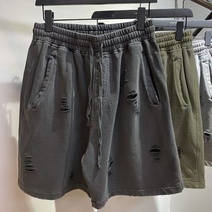<span class=keywords><strong>Pantalones</strong></span> <span class=keywords><strong>Cortos</strong></span> Deportivos Casuales de Algodón para <span class=keywords><strong>Hombre</strong></span>, Estilo Roto, Lavado, Desgastado, Holgado, Vintage, Hip Hop - Product Image 2
