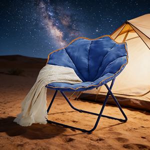 Silla Luna de Gamuza de Lujo <span class=keywords><strong>con</strong></span> Almohada Desmontable para Soporte Cervical Durante la Lectura y el Descanso en el Camping - Product Image 2