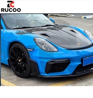 Guardabarros anchos GT4RS de carbono seco preimpregnado y de inyección de PP para Porsche 718 Cayman Boxster 981 982, piezas de repuesto directas de antiguo a nuevo