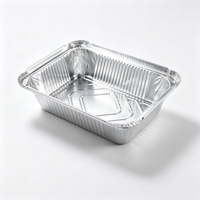 Boîte en aluminium pré-aluminiumée pour aliments préparés, film alimentaire, double usage réfrigération et congélation, boîte en aluminium verrouillable