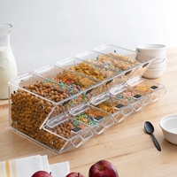 Distributeurs en acrylique transparent, contenants à bonbons, bacs, boîtes avec couvercle pour aliments